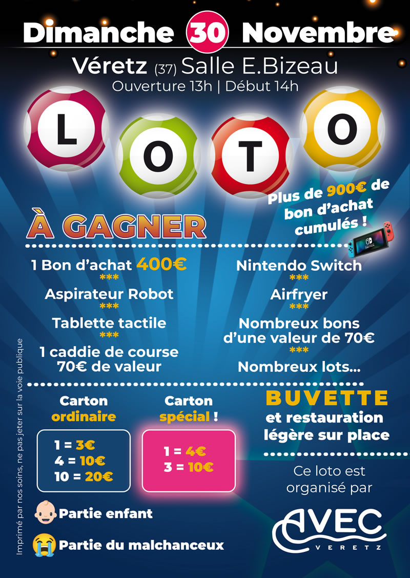 Le Loto de L'AVEC le 30 novembre 2025